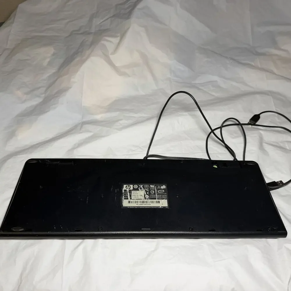 Genuine HP 104 Keys Standard Black/Silver USB-Wired Keyboard KU-0316 With Mouse